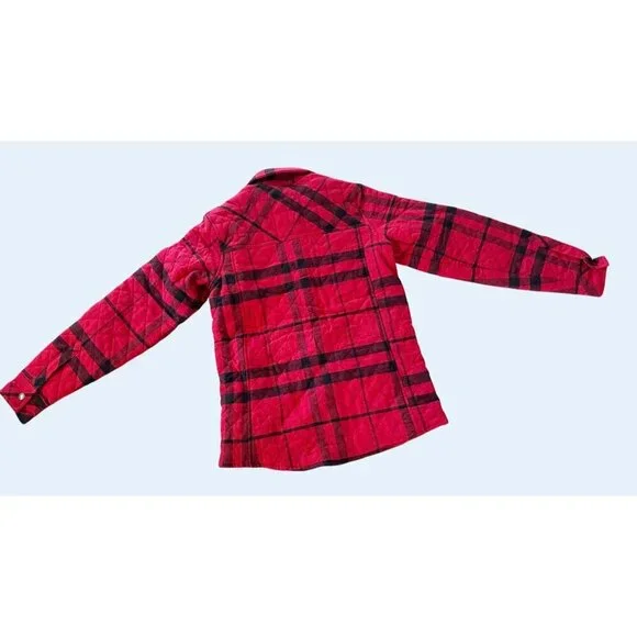 DICKIES Quilted Flannel Shirt Jacket Shacket Full Snap Button Size Sm NEW NWT - Picture 6 of 8